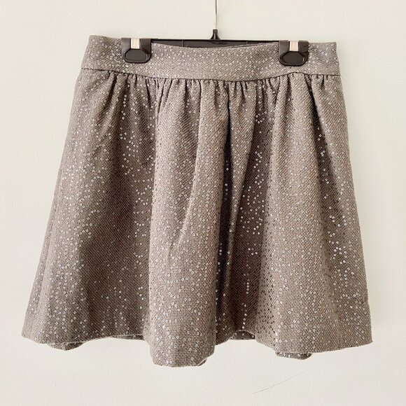 BANANA REPUBLIC Grey Sequin Skirt.- Size 4 - Picture 1 of 5